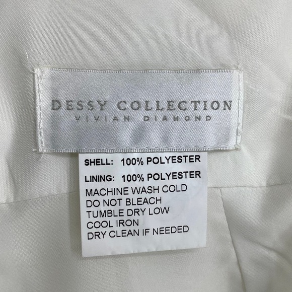 NEW Dessy Collection Size 6 Halter Front Open Back Dress Ivory $263 msrp I23-2 - Picture 5 of 10